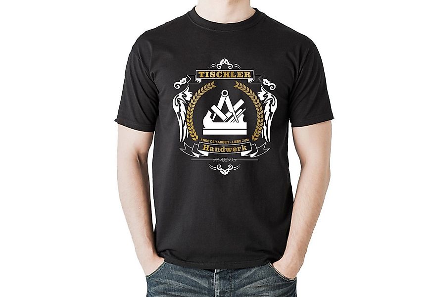 Lasernauten Print-Shirt Tischler Zünfte Zunftsymbol T-Shirt mit Zunftwappen günstig online kaufen