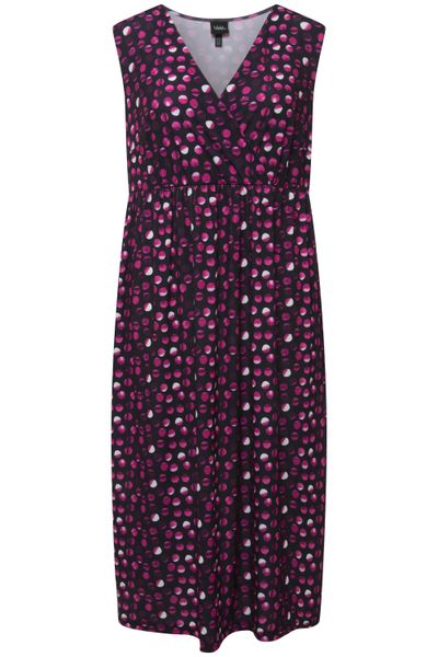 Ulla Popken Maxikleid Jerseykleid Punkte A-Linie günstig online kaufen