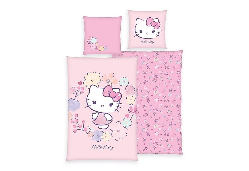 Herding Young Collection Babybettwäsche Hello Kitty BIO-Flanell-Bettwäsche günstig online kaufen