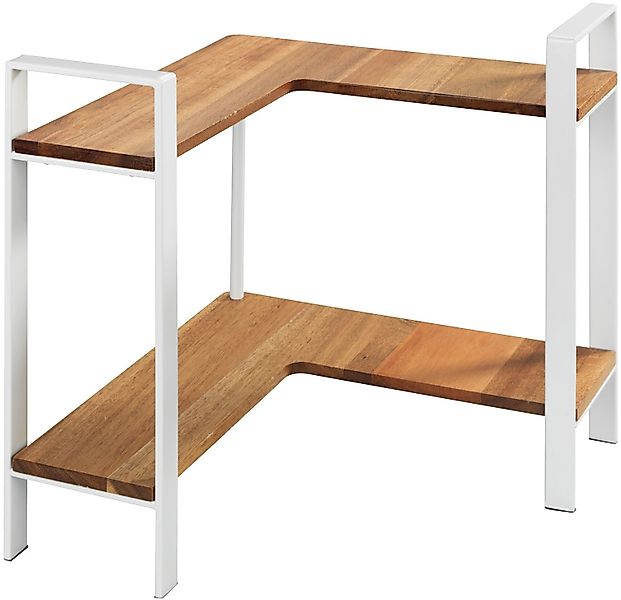 WENKO Küchenregal "Modell Louisa, 2 Etagen" stehendes Küchen-Eckregal mit A günstig online kaufen