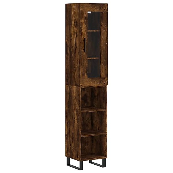 vidaXL Highboard Räuchereiche 34,5x34x180 cm Holzwerkstoff 3199390 günstig online kaufen