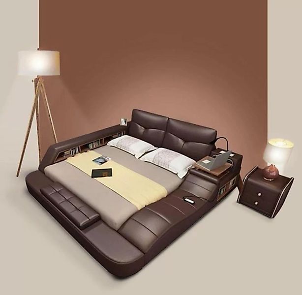 JVmoebel Bett Luxus Leder Design Polster Betten Doppel Modernes Bett Ehe 18 günstig online kaufen