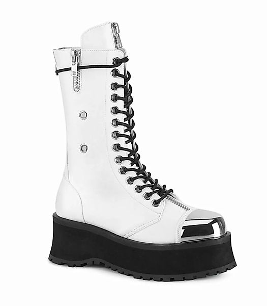 Plateau Ankle Boots GRAVEDIGGER-14 - Weiß/Schwarz/Silber  (Schuhgröße: EUR günstig online kaufen