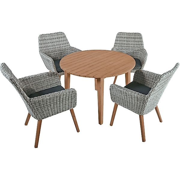 Garden Pleasure Garten-Essgruppe "RAPALLO/ARVADA" 9 Stk. tlg. robustes Tisc günstig online kaufen