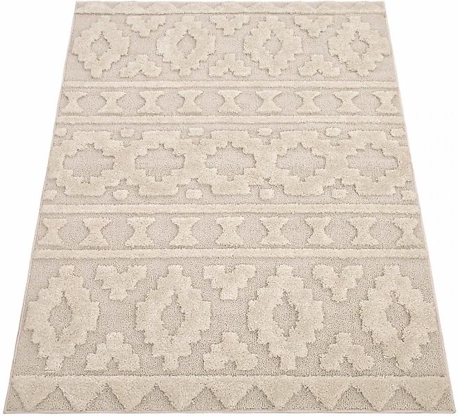 Paco Home Hochflor-Teppich "Genua 744" rechteckig 34 mm Höhe Uni Farben, Ho günstig online kaufen