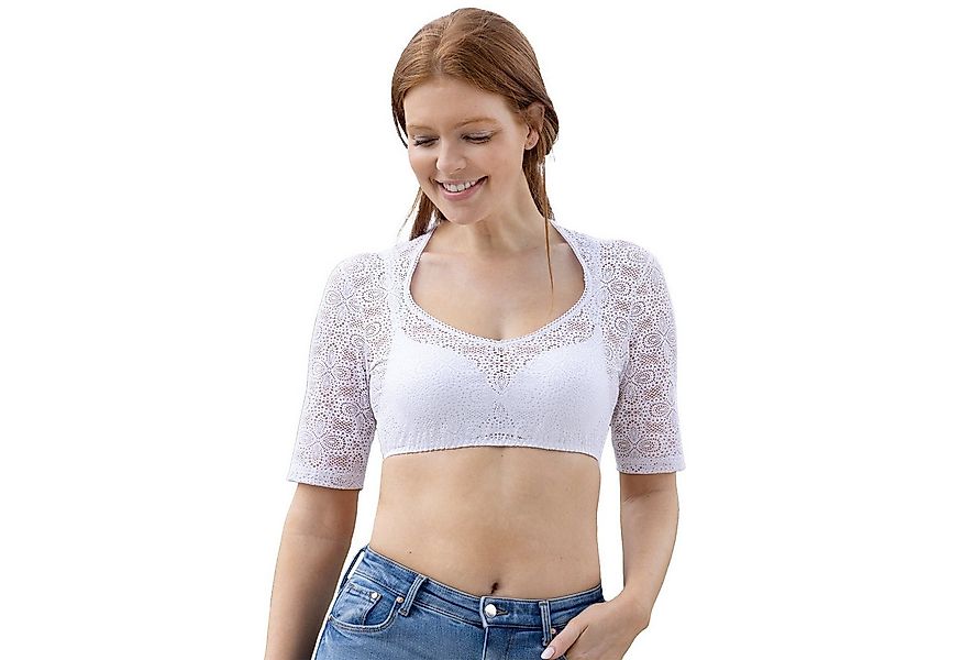 Nina Von C. Dirndlbluse Halbarm 'Daniela' 48464360, Weiß günstig online kaufen