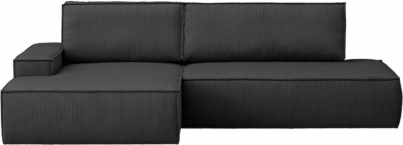 Home affaire Ecksofa "SHERWOOD, Schlafsofa in L-Form offen (275cm), Cord, L günstig online kaufen