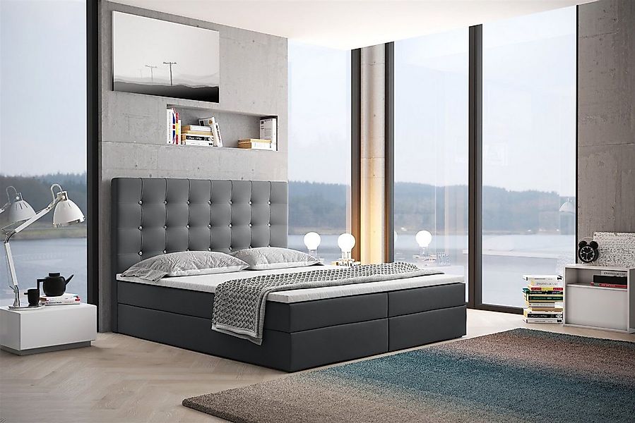 Fun Möbel Boxbett Schlafzimmerbett TRIANA Kunstleder Madryt (inkl. Bettkast günstig online kaufen