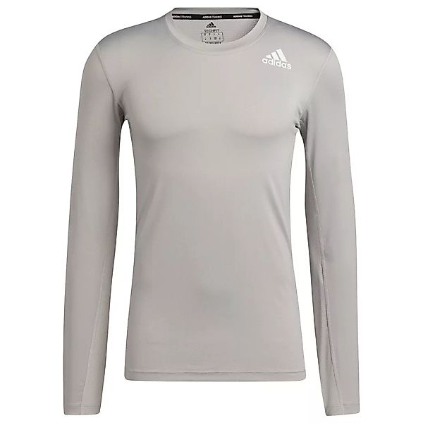Adidas Tech-fit Langarm-t-shirt M Mgh Solid Grey günstig online kaufen