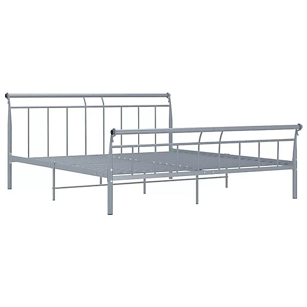 vidaXL Bettgestell Bettgestell Grau Metall 180x200 cm Doppelbett Bett Bettr günstig online kaufen