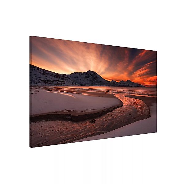 Magnettafel Natur & Landschaft - Querformat 3:2 Goldener Sonnenuntergang günstig online kaufen