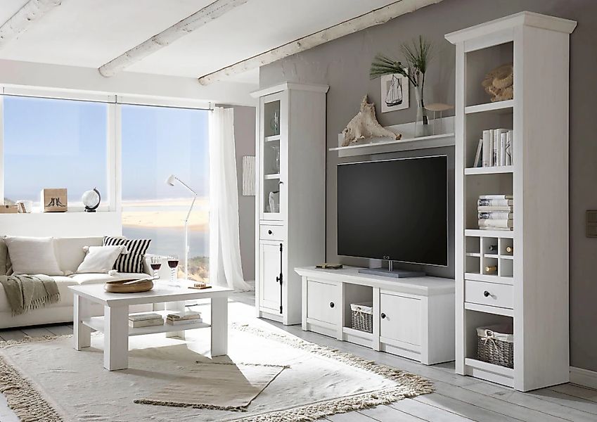 Home affaire Wohnwand »California«, (4 St., Besteht aus 1 Standregal, 1 Vit günstig online kaufen