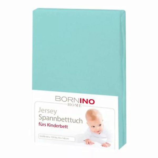 bornino Jersey-Spannbetttuch 60x120 cm - 70x140 cm türkis Gr. one size günstig online kaufen