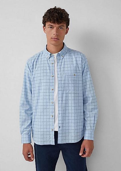 s.Oliver Langarmhemd Hemd Regular Fit: Karo-Hemd aus Baumwolle mit Button-D günstig online kaufen