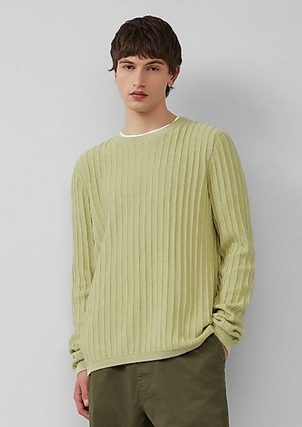 QS Strickpullover Baumwollpullover in Strukturstrick günstig online kaufen