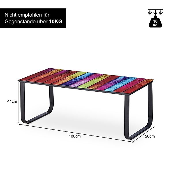 Ofcasa Couchtisch Kaffeetisch, 100x50x42cm Glastisch, Beistelltisch günstig online kaufen