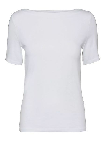 Vero Moda T-Shirt Basic Stretch T-Shirt mit U-Boot-Ausschnitt VMPANDA 5368 günstig online kaufen