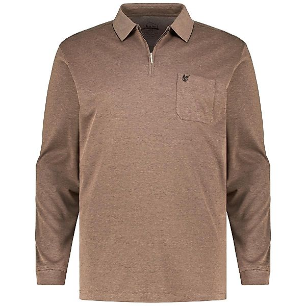 Hajo Poloshirt aus Baumwollmischung Farbe braun Größe: 6XL günstig online kaufen