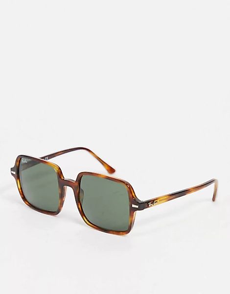 Ray-Ban – Eckige Oversize-Sonnenbrille für Damen in Braun 0RB1973 günstig online kaufen