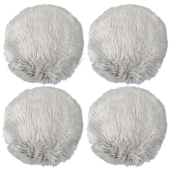 Home4You Fellteppich Deko-Felle, 4er Set, Grau, günstig online kaufen