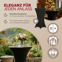 Stehtischhusse 2er-Set Schwarz Ø60cm günstig online kaufen
