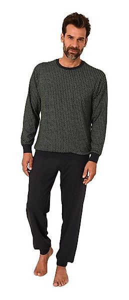 Normann Pyjama Normann Herren Schlafanzug mit Bündchen Pyjama aus 100 % Bau günstig online kaufen