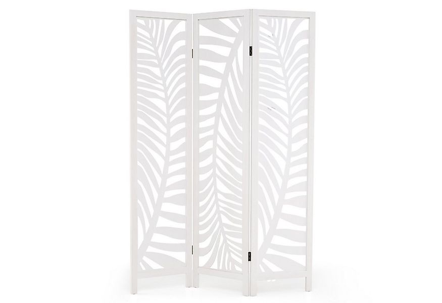 COSTWAY Paravent, 170x121cm, 3 tlg. Raumteiler Paulowniaholz klappbar günstig online kaufen