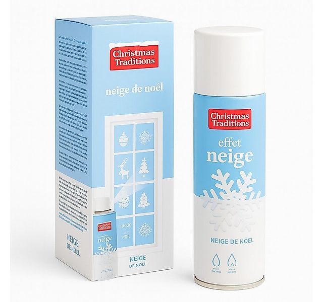what the shop Streudeko Deko-Set Schneespray 150 ml + 8 Weihnachts-Schablon günstig online kaufen