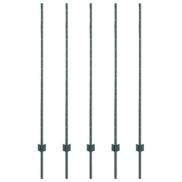 vidaXL Zaunpfosten 5 Stk Grün 140 cm Stahl 42006268 günstig online kaufen