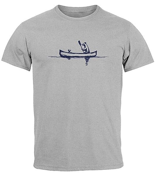 Neverless Print-Shirt Herren T-Shirt Bär Familie günstig online kaufen