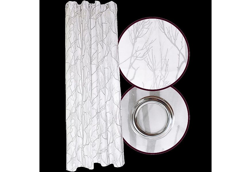 EXKLUSIV HEIMTEXTIL Vorhang Ösenvorhang 140x235 cm Forest (1 St), Ösen, hal günstig online kaufen