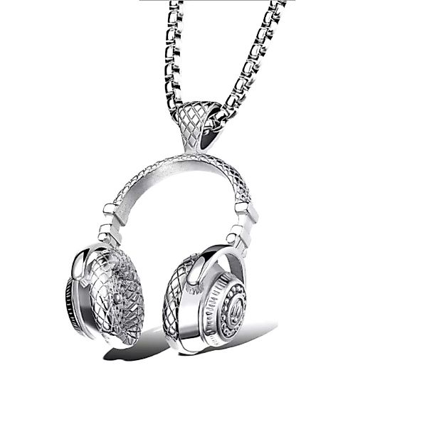 ELLAWIL Edelstahlketten-Set Kette mit Kopfhörer Anhänger günstig online kaufen