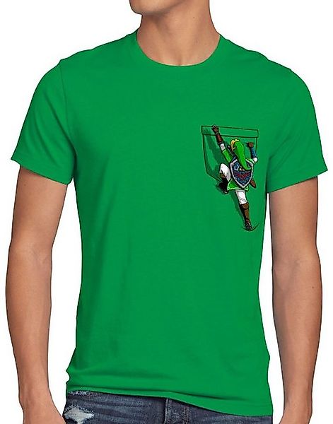 style3 T-Shirt Link Brusttasche wild switch the breath of snes ocarina zeld günstig online kaufen