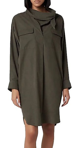 KENZO Midikleid Hemdkleid Cowl Neck Collar Midi Shirt Hemdblusenkleid Drapi günstig online kaufen