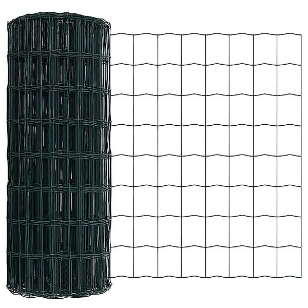 vidaXL Eurozaun Grün 0,6 x 50 m PVC-beschichtetes Eisen 42004467 günstig online kaufen