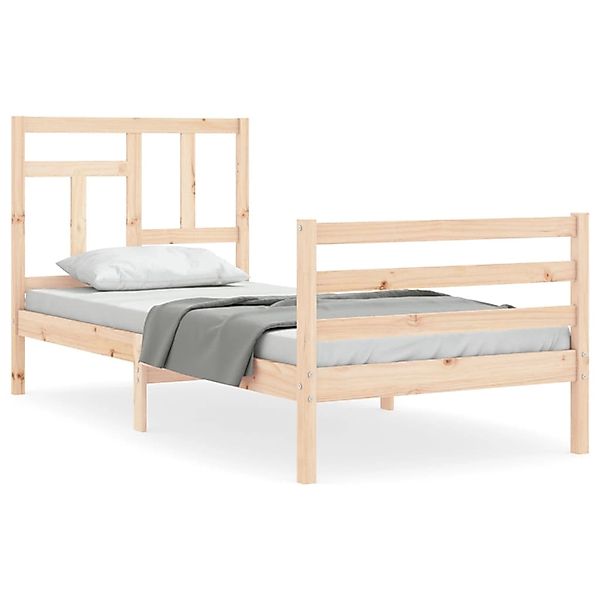 vidaXL Massivholzbett mit Kopfteil 90x200 cm 3194946 günstig online kaufen