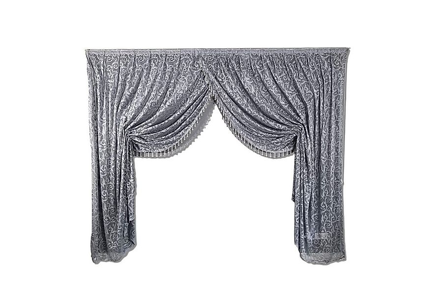 Gardinen by Justyna Gardine Kruvaze Grau, Kräuselband, Lichtschutz, Store,P günstig online kaufen