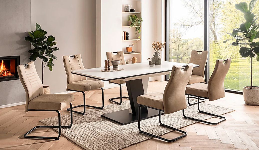 OTTO home Essgruppe ""Altona", Esstisch ausziehbar plus 6 Stühle, TOPSELLER günstig online kaufen