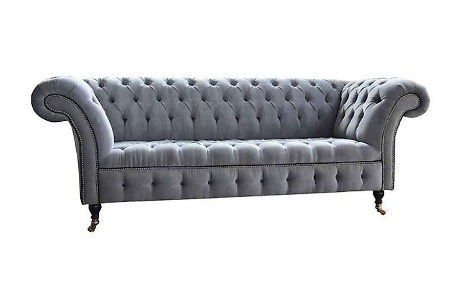 Xlmoebel Sofa Chesterfield 3-Sitzer Sofa Textil Stoff Couches Sofas Sessel, günstig online kaufen