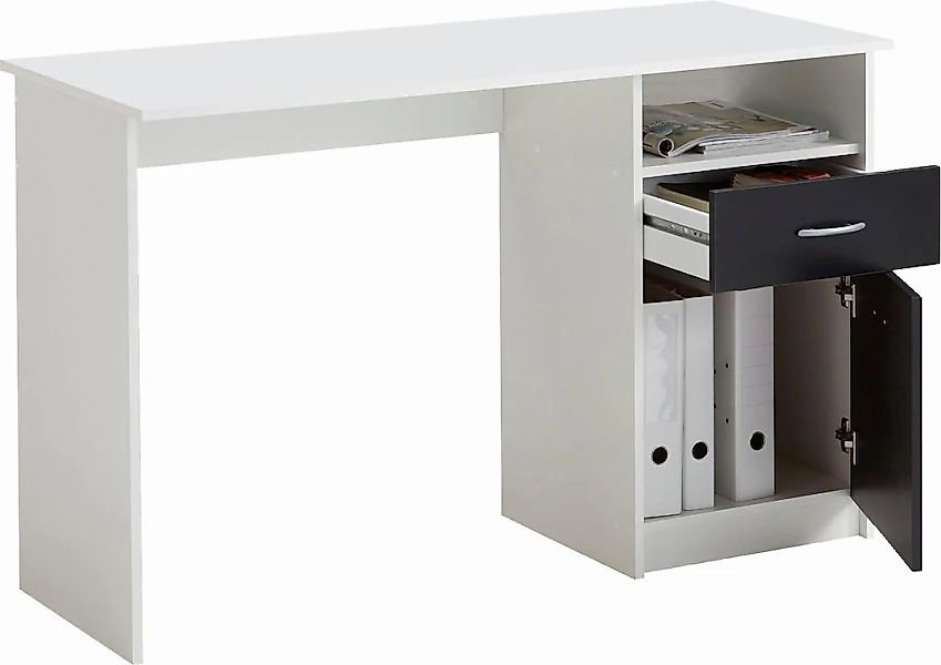 FMD Schreibtisch "Jackson", Bürotisch mit 1 Schubkasten und 1 Tür, 123 cm b günstig online kaufen