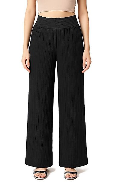 dy_mode Palazzohose Damen Palazzohose Weite Freizeithose mit Gummibund Unif günstig online kaufen