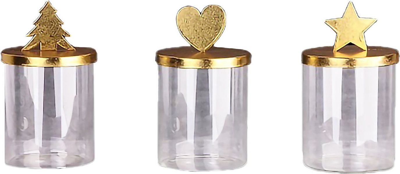 Trend Line Aufbewahrungsdose TrendLine Deko Eisen-Glas Aufbewahrungsdose günstig online kaufen