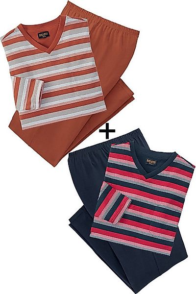 Franco Bettoni Pyjama (Spar-Set, 4-teiliges Pyjama-Set: 2 Langarmshirts und günstig online kaufen