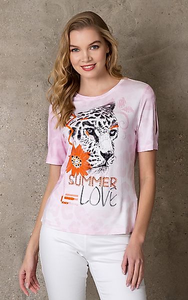 Passioni Print-Shirt mit Leopardenprint mit seitlichem günstig online kaufen