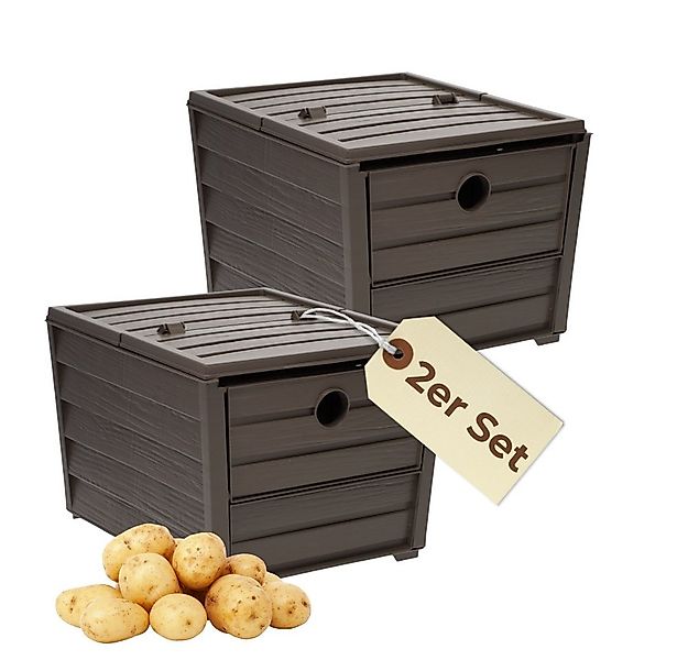 GarPet Kartoffelkiste 2er Set Kartoffelkiste Kartoffel Obst Gemüse Zwiebel günstig online kaufen