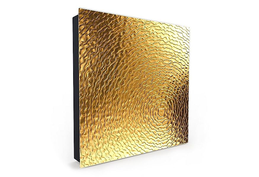 Primedeco Schlüsselkasten Magnetpinnwand mit Glasfront Metallische Textur ( günstig online kaufen