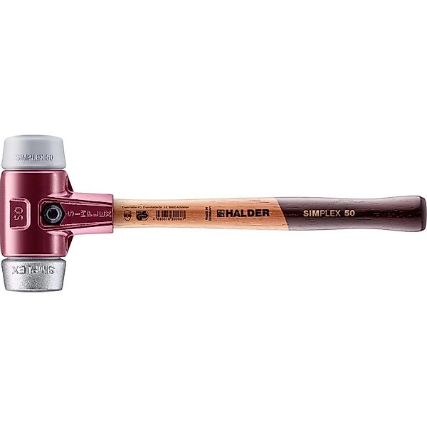 Halder Simplex Schonhammer Ø 50 mm TPE-mid Grau   Weichmetall mit Tempergus günstig online kaufen