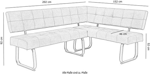 HELA Eckbank "LUISE Polsterbank Esszimmer" mit Federkern Polsterung günstig online kaufen