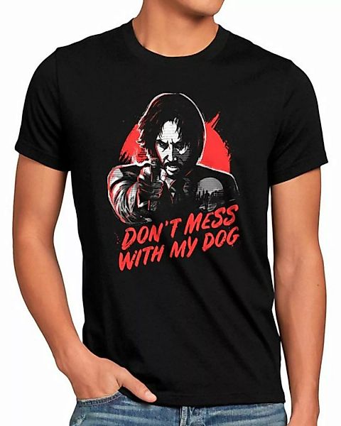 style3 Print-Shirt Herren T-Shirt Do Not Mess With My Dog john wick keanu r günstig online kaufen