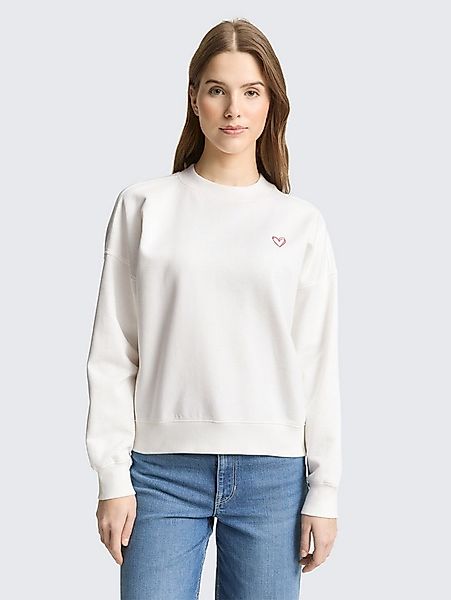 TOM TAILOR Denim Sweatshirt Strick & Sweatshirts Sweatshirt mit Herz-Detail günstig online kaufen